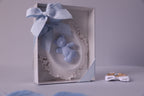 Handmade Scented Plaster Teddy Bear – Baby Blue Decorative Gift with Box