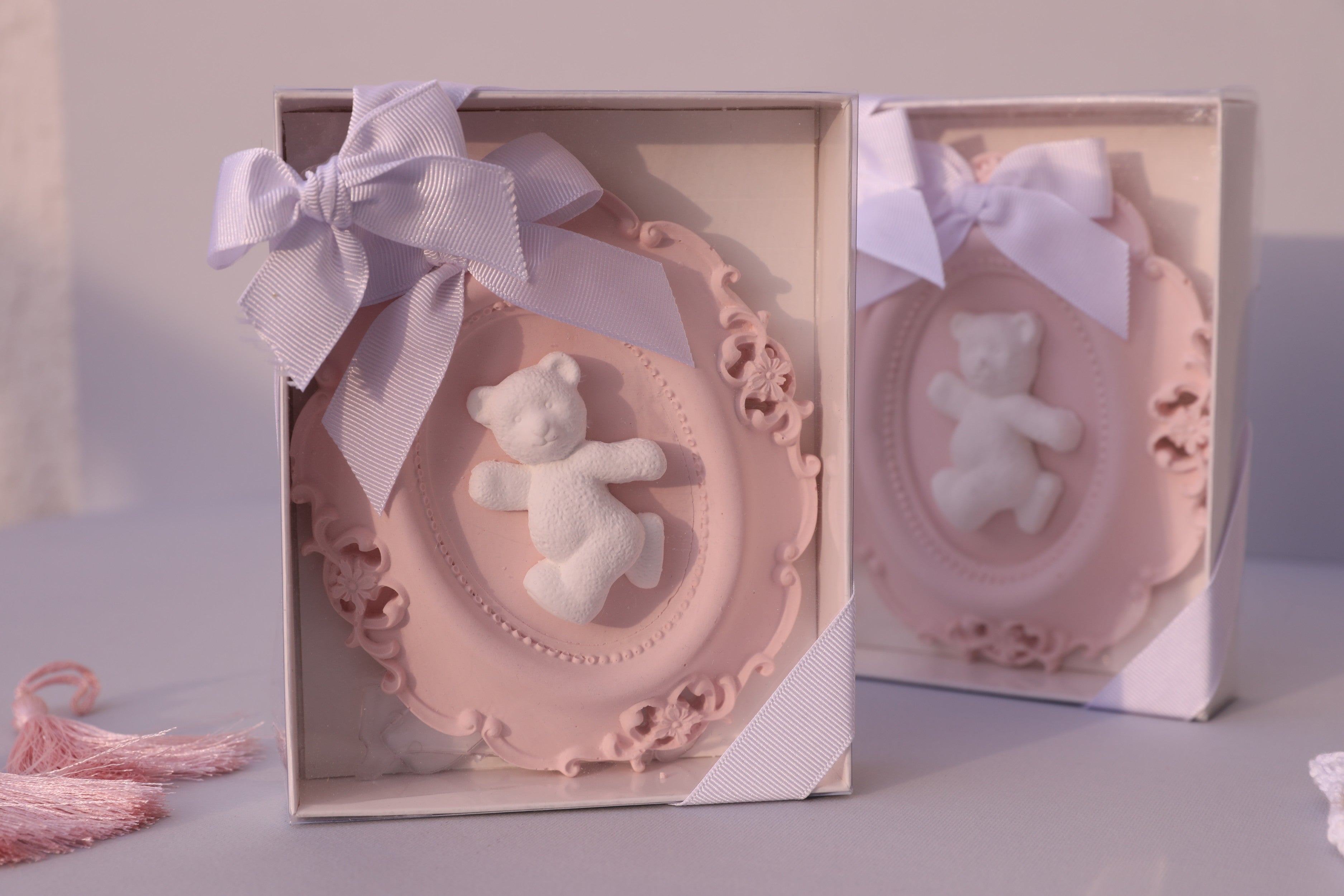 Pink Teddy Bear Keepsake Frame – Baby Shower Gift & Nursery Décor