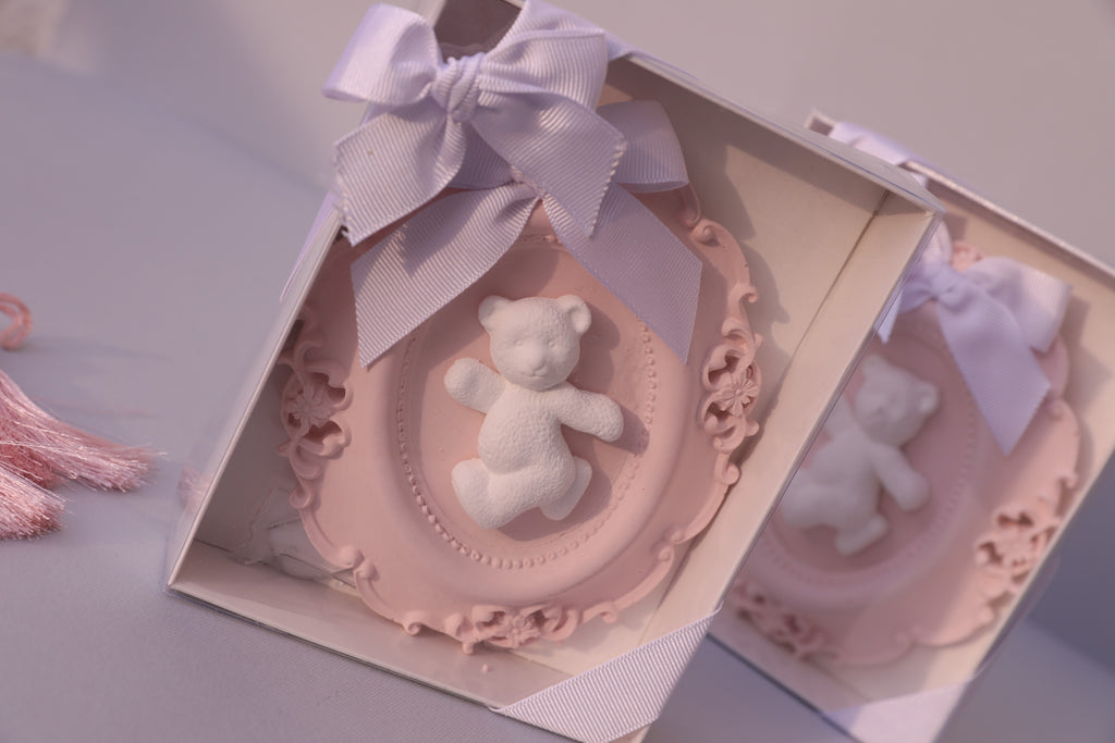 Pink Teddy Bear Keepsake Frame – Baby Shower Gift & Nursery Décor