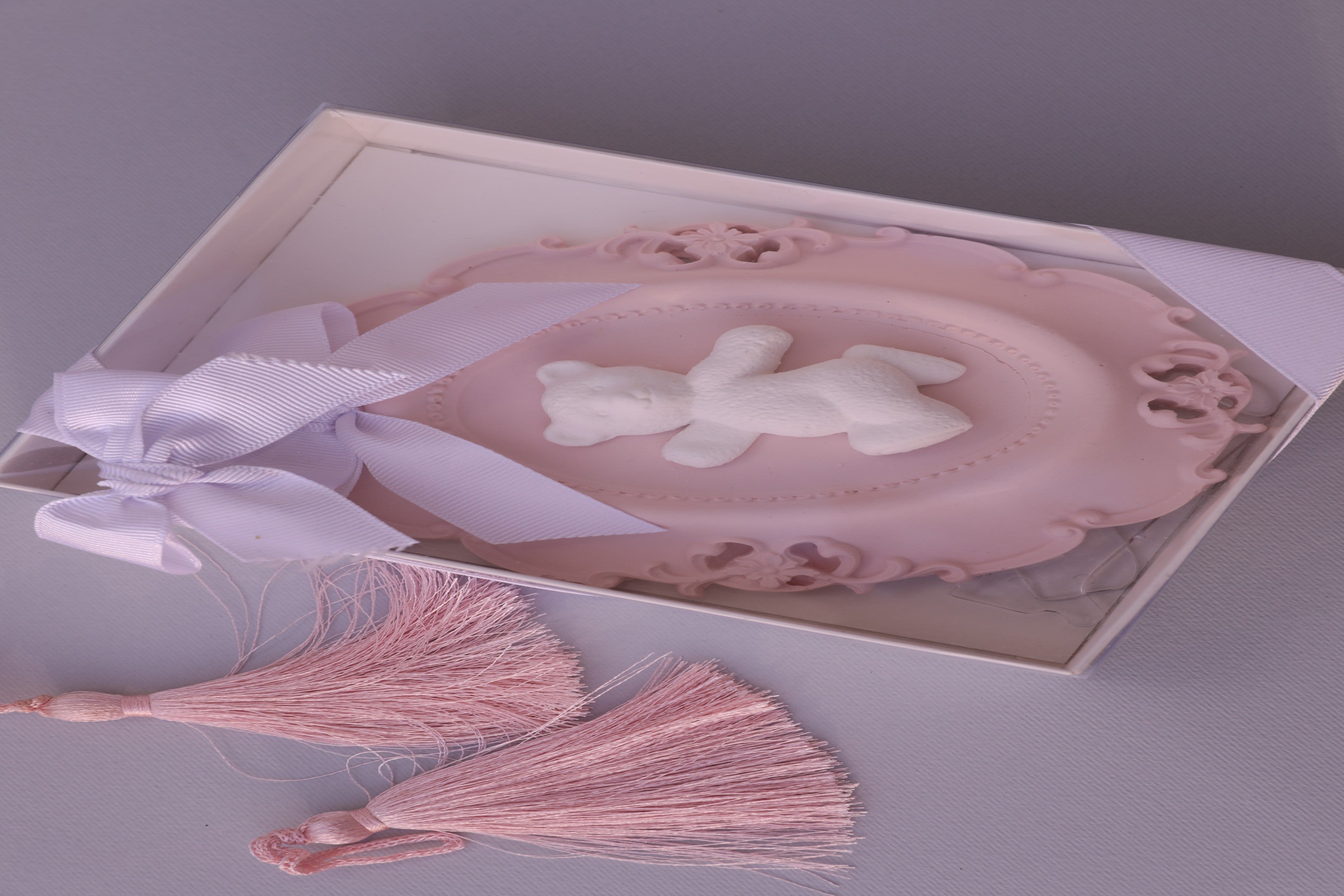 Pink Teddy Bear Keepsake Frame – Baby Shower Gift & Nursery Décor