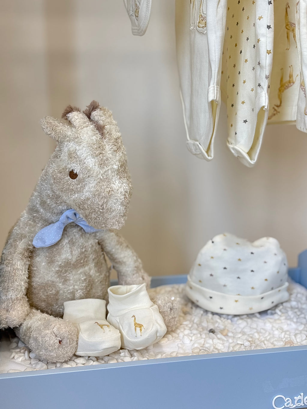 Newborn Baby Gift Set with Plush Toy & Essentials – Neutral Beige