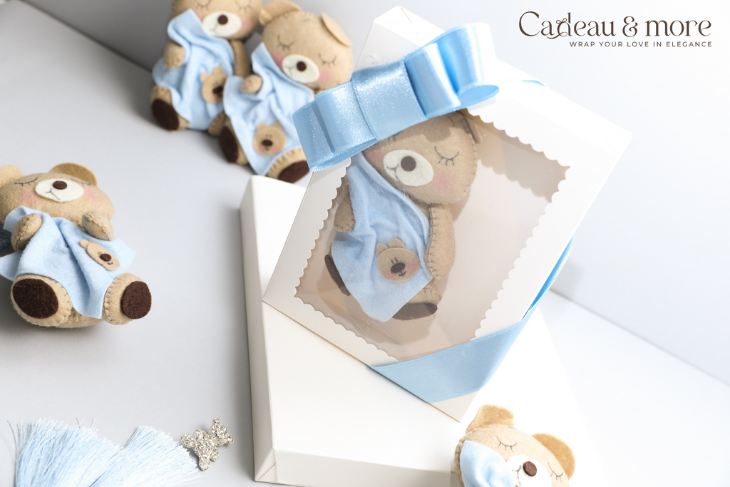 Plush Baby Bear Gift Set – Blue Blanket Edition