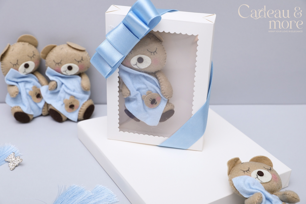 Plush Baby Bear Gift Set – Blue Blanket Edition